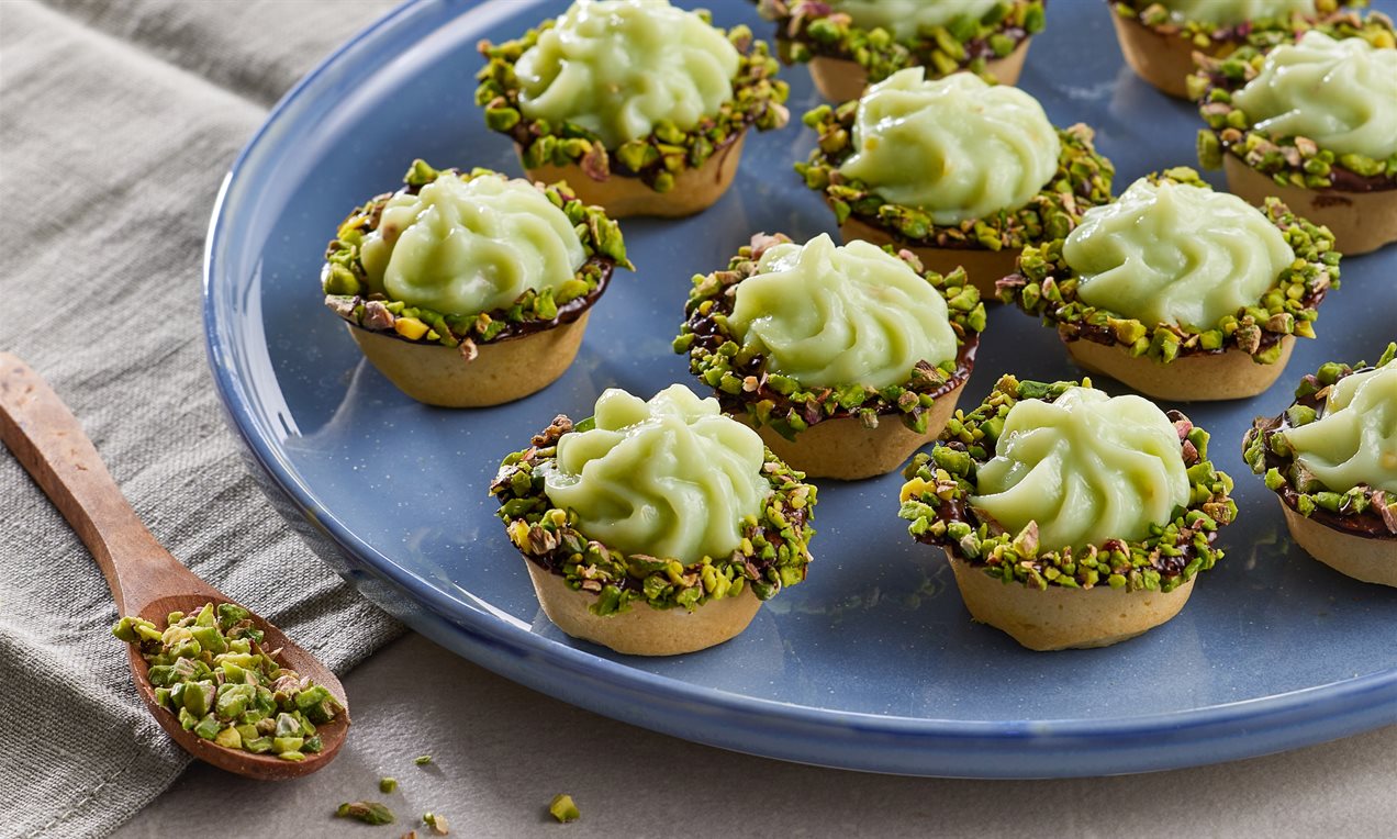 Antep Fıstıklı Pudingli Mini Tartoletler