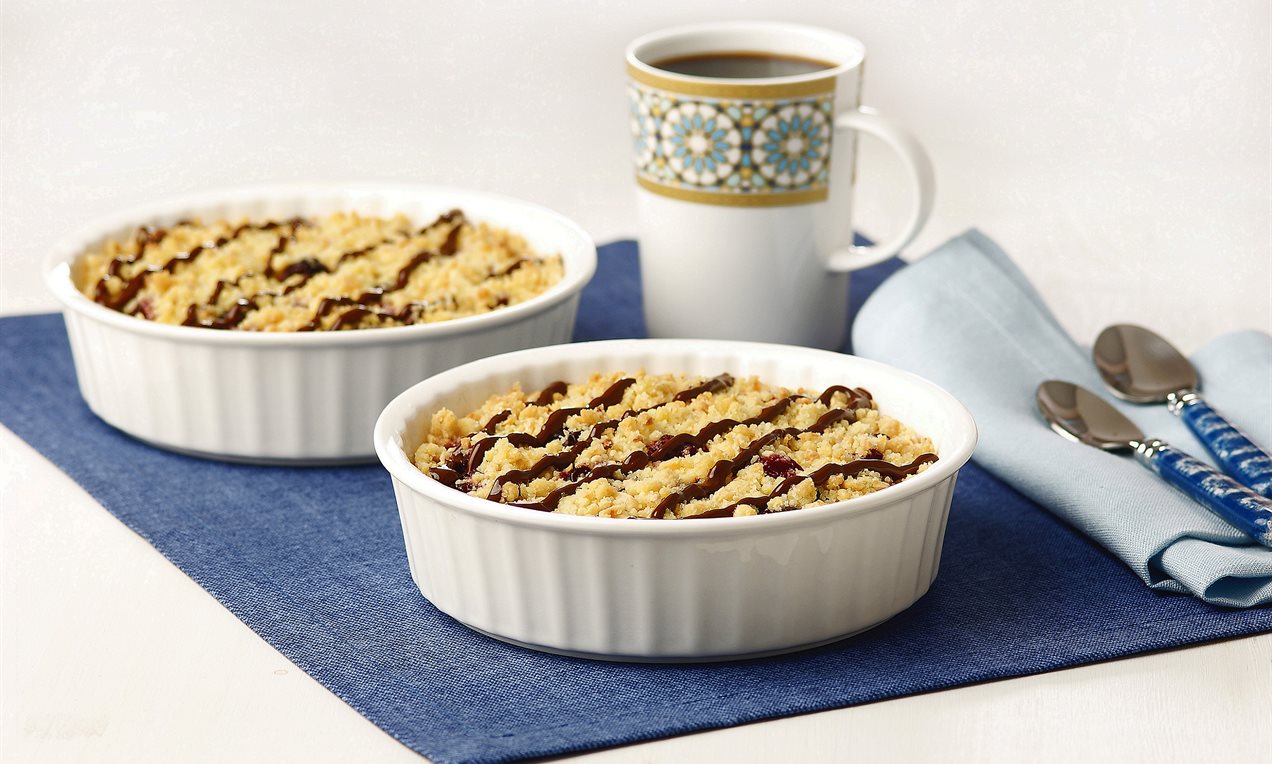 Vişneli Kazandibili Crumble