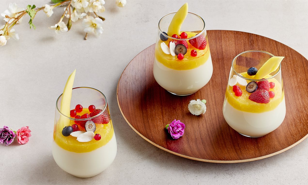 Mango Soslu Vanilyalı Puding