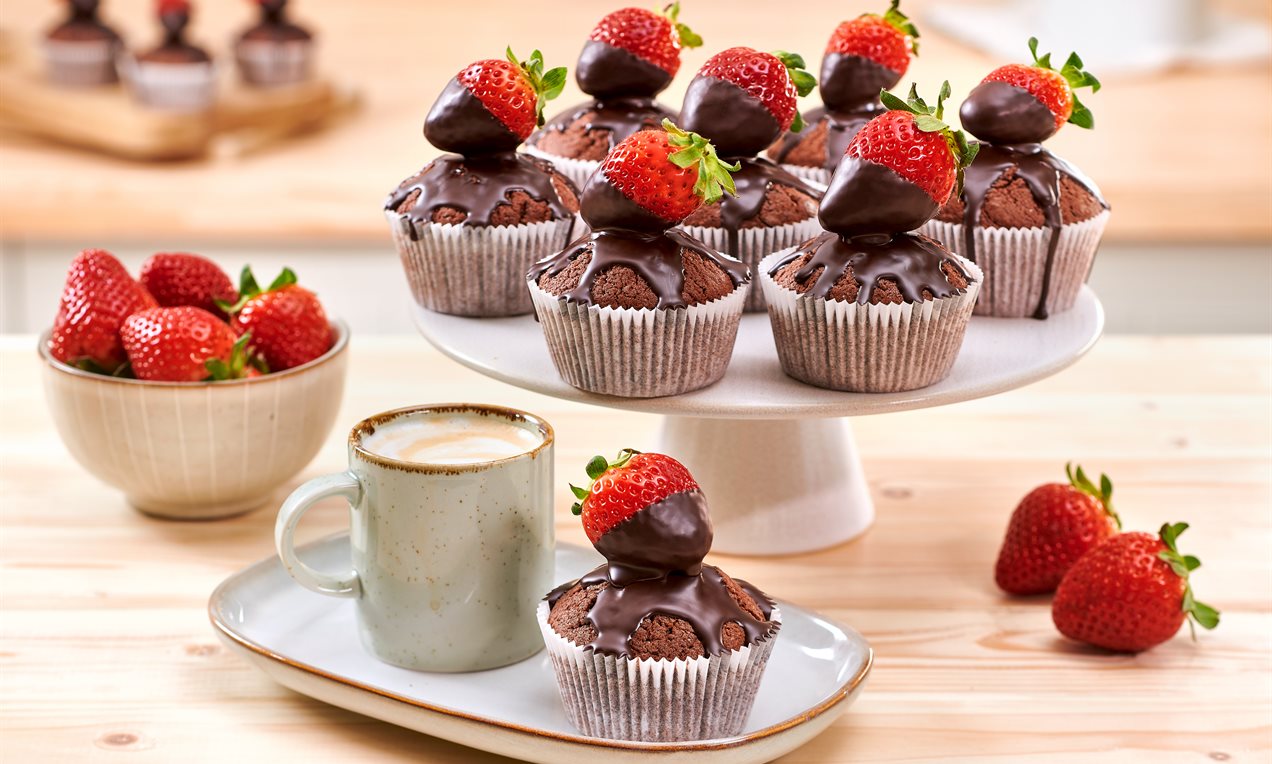 Çikolatalı Çilekli Muffin