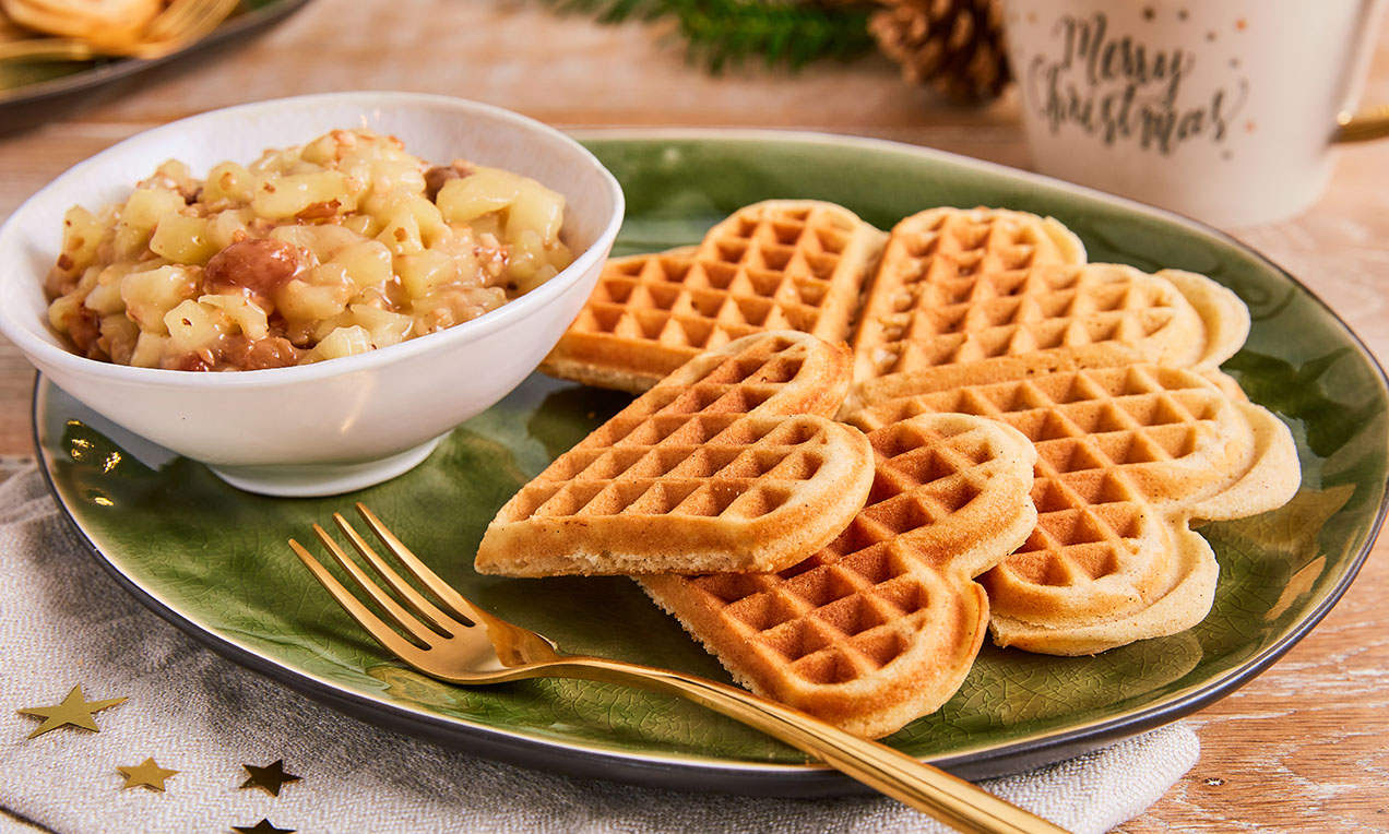 Elmalı Kuru Üzümlü Waffle
