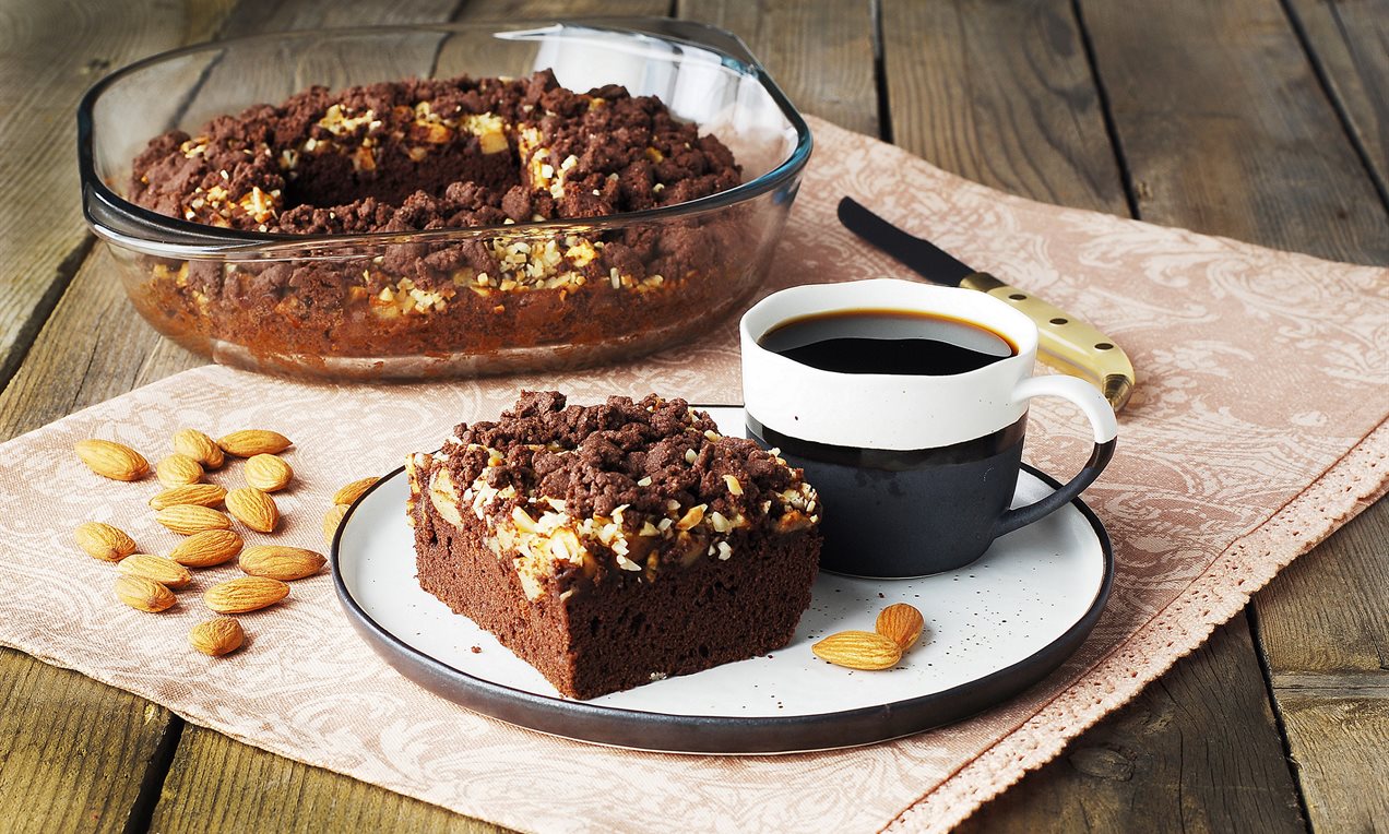 Kakaolu Armutlu Crumble Kek