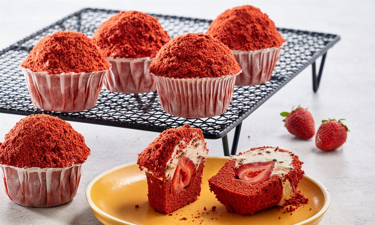 Çilekli Köstebek Cupcake